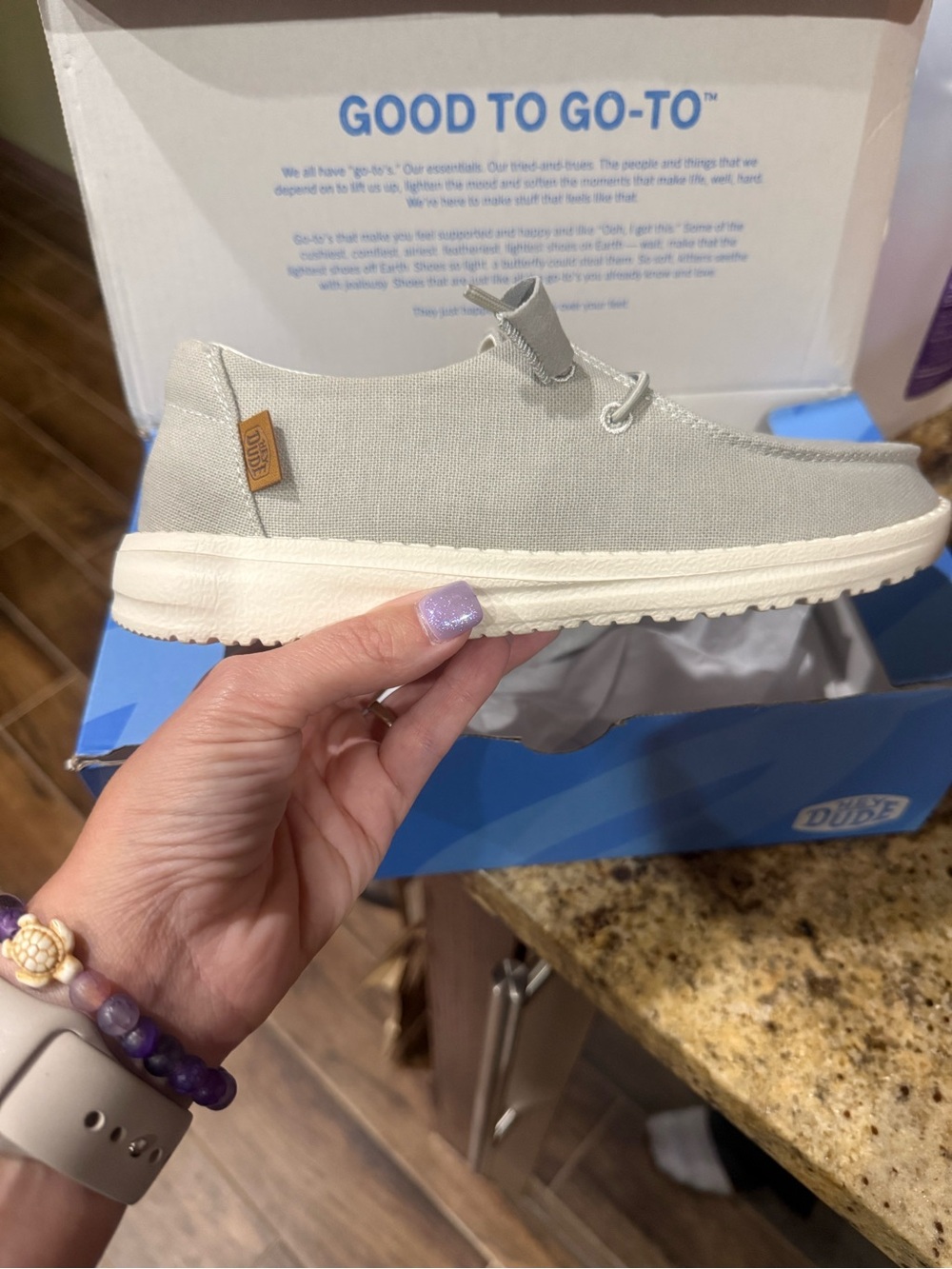 Hey Dude Light Grey 2 Casual Slip-On Shoes